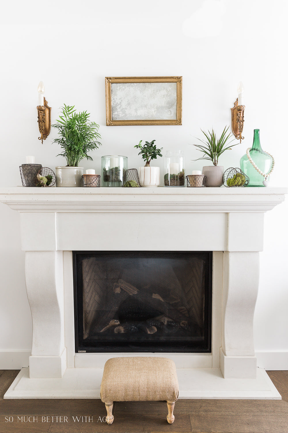 Year-Round Mantle Decor with Fake Plants 🌿