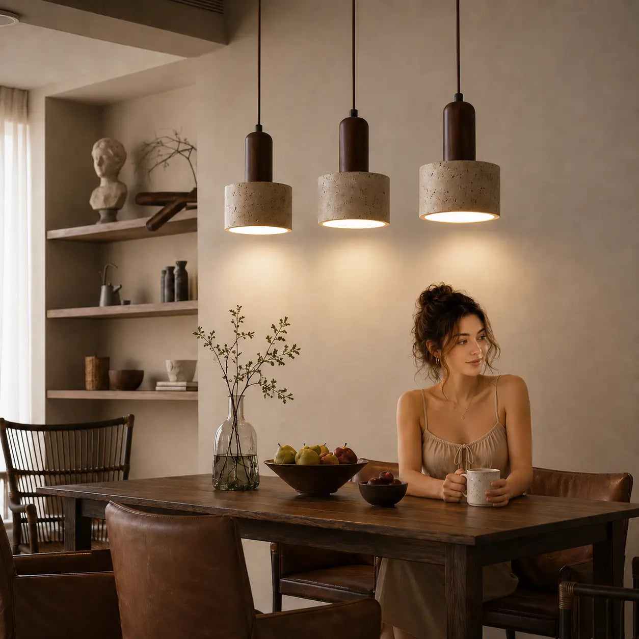Liora Travertine Pendant Light