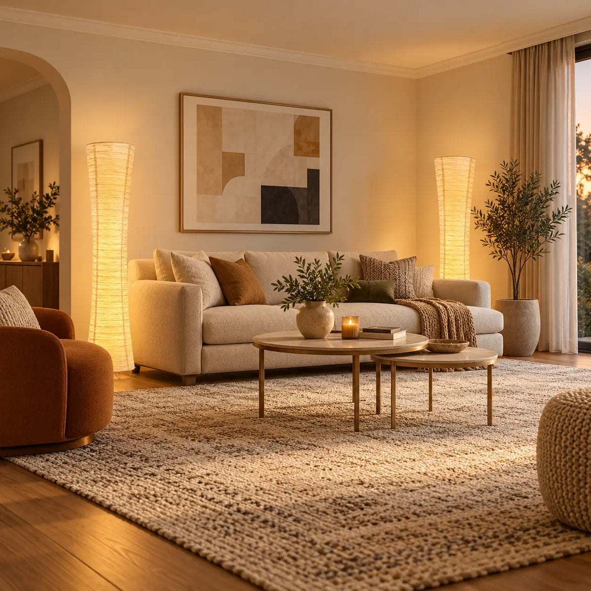 Idra Paper Column Floor Lamp