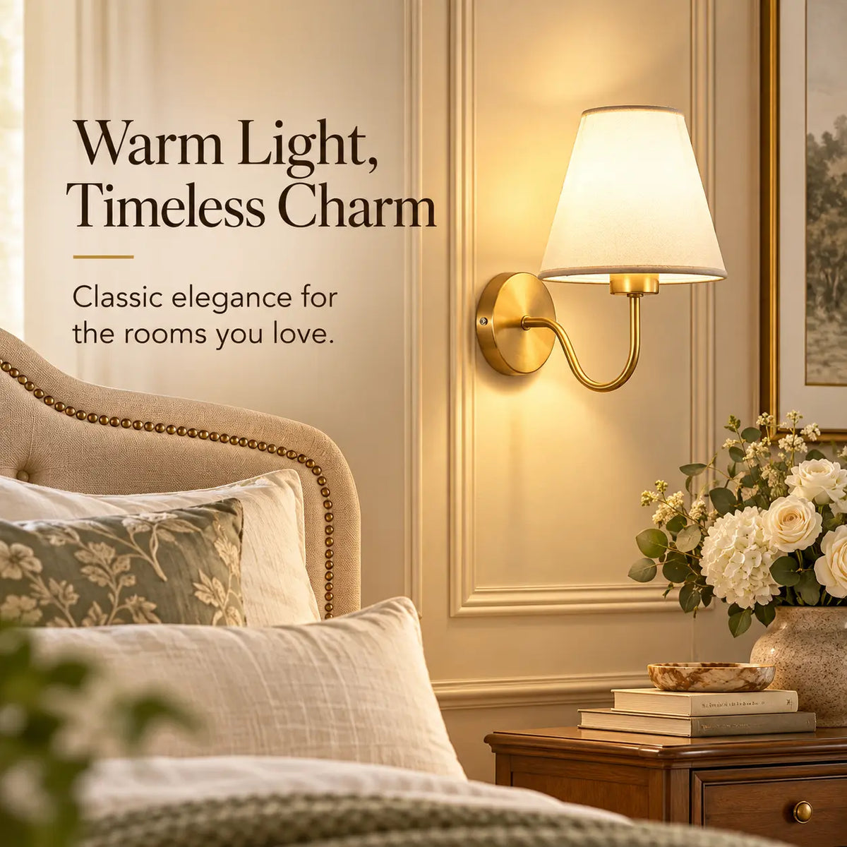 Gilda Fabric Shade Wall Light 1