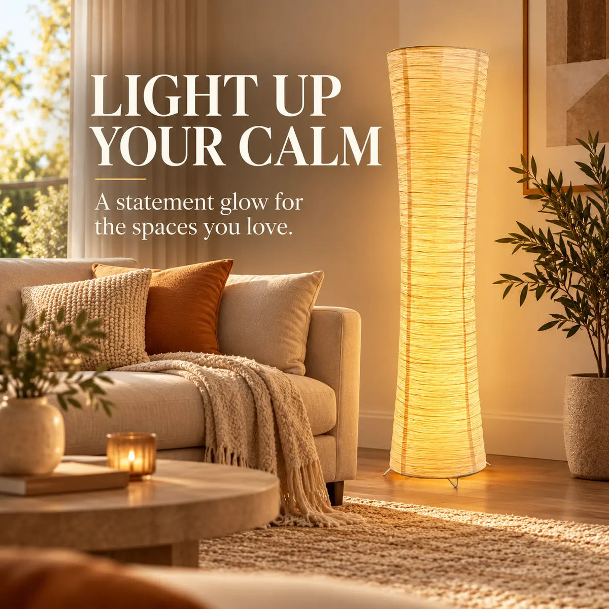 Idra Paper Column Floor Lamp