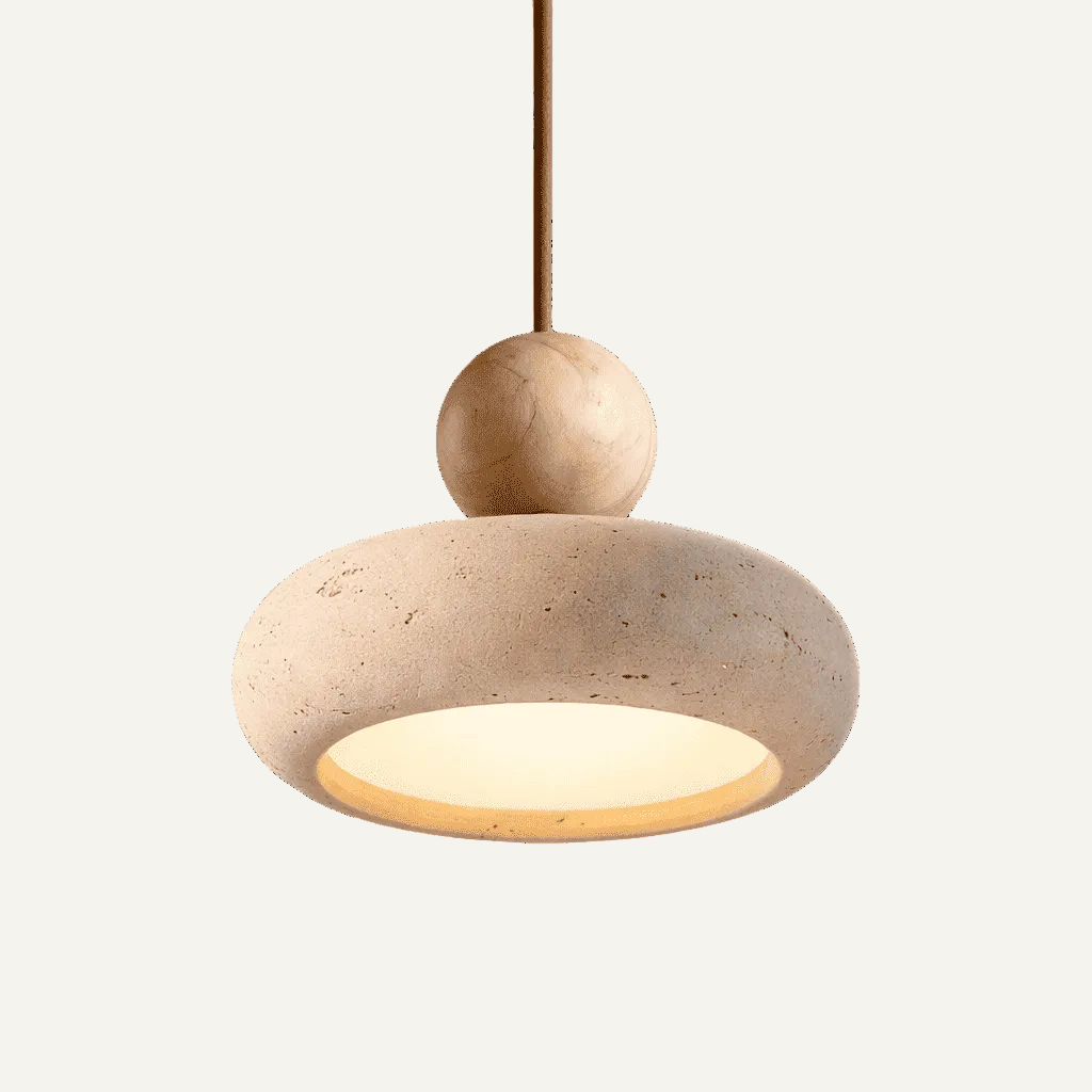 Arova Agate Stone Pendant Light – Soft Glow for Bedside & Dining