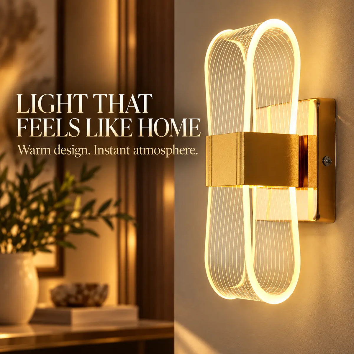 Lira Gold Ring Wall Light