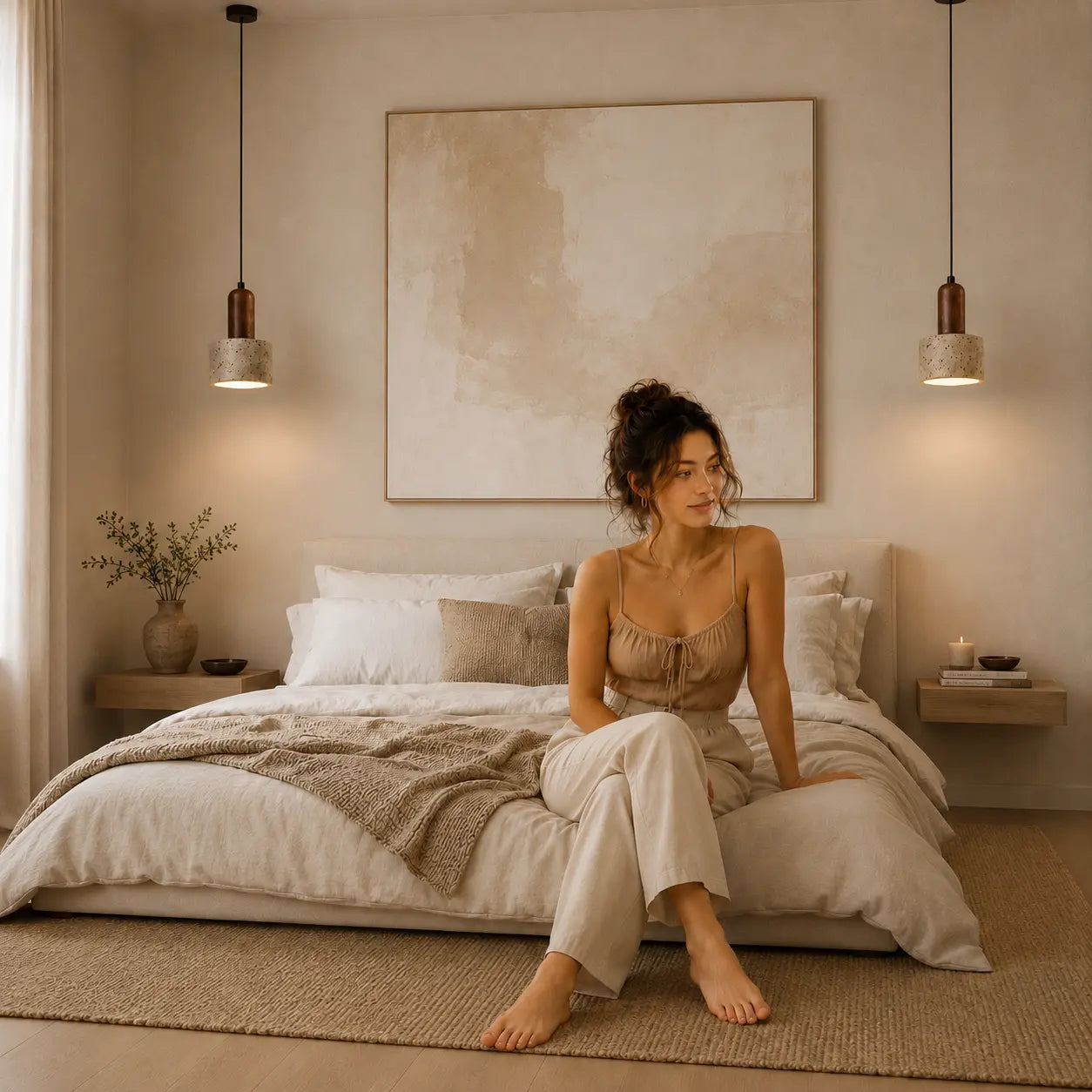 Liora Travertine Pendant Light