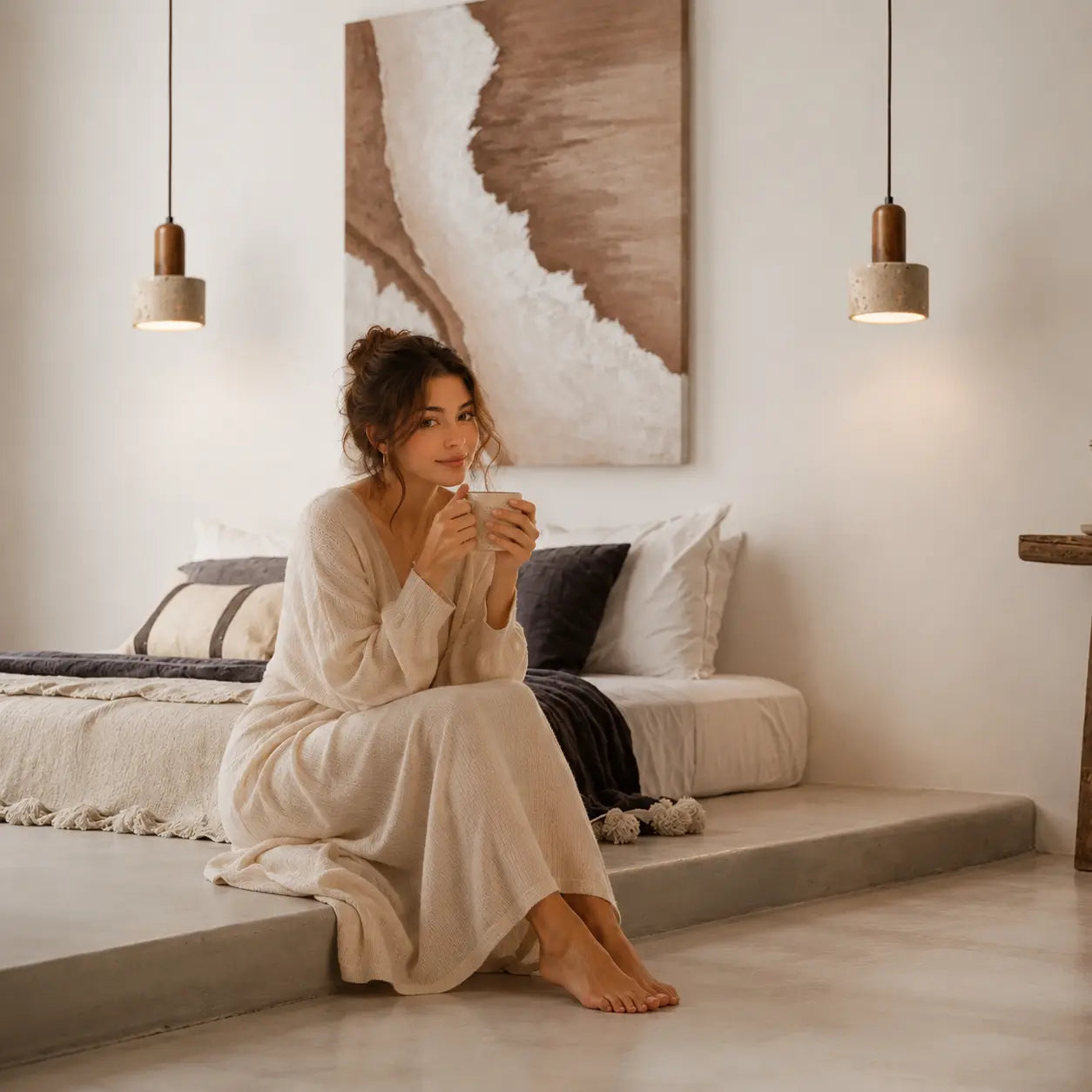 Liora Travertine Pendant Light