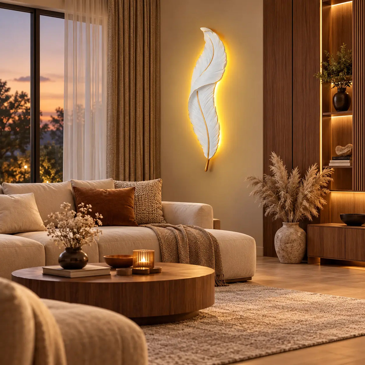 Maia Feather Wall Light