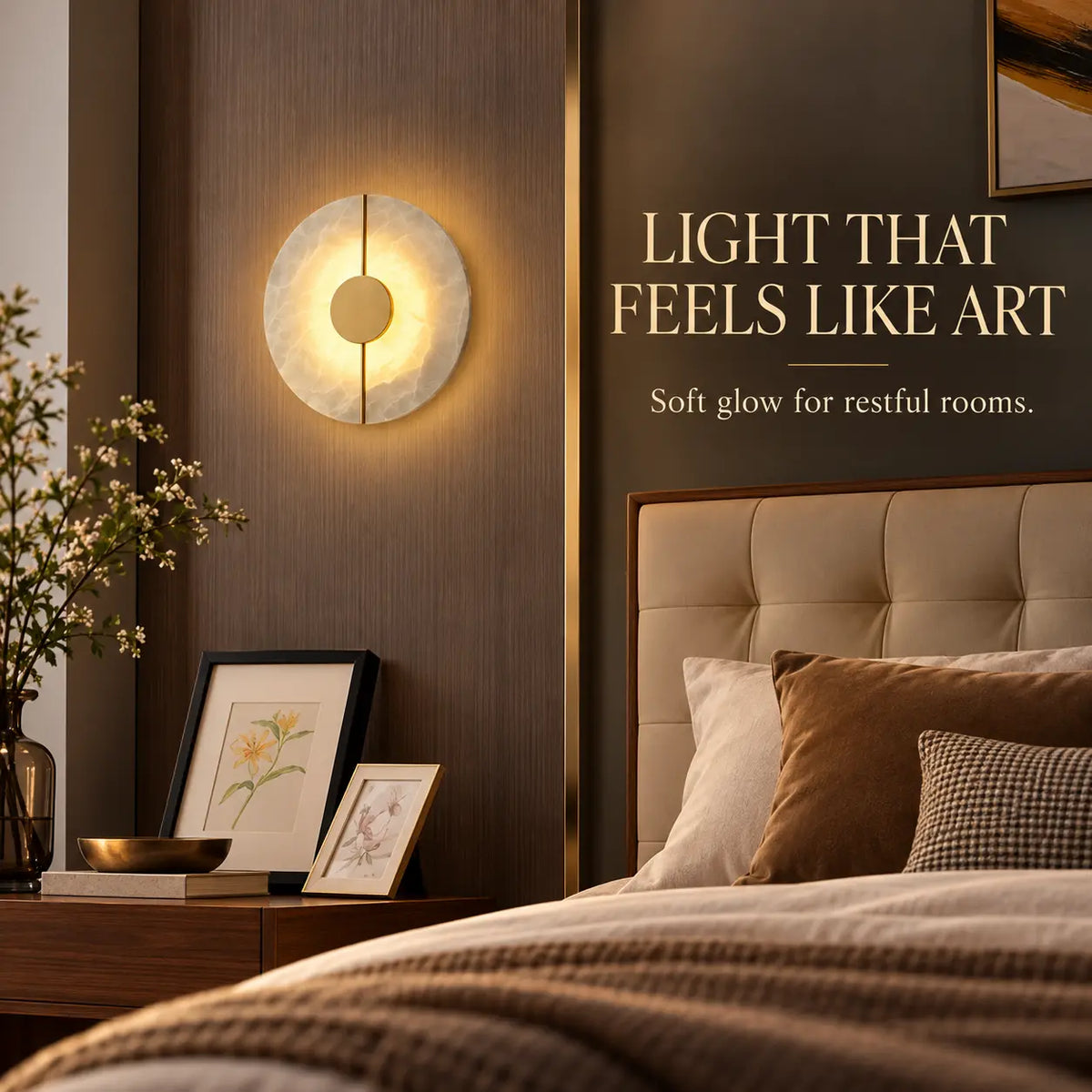 Iva Marble-Style Wall Sconce