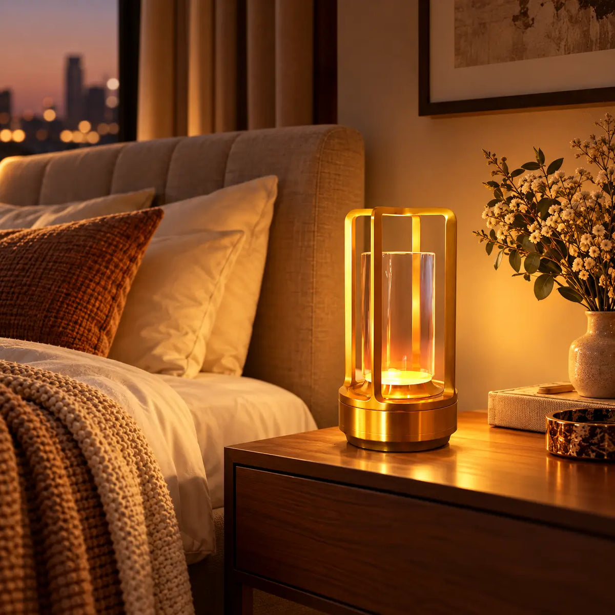 Linnea Cordless Touch Table Lamp