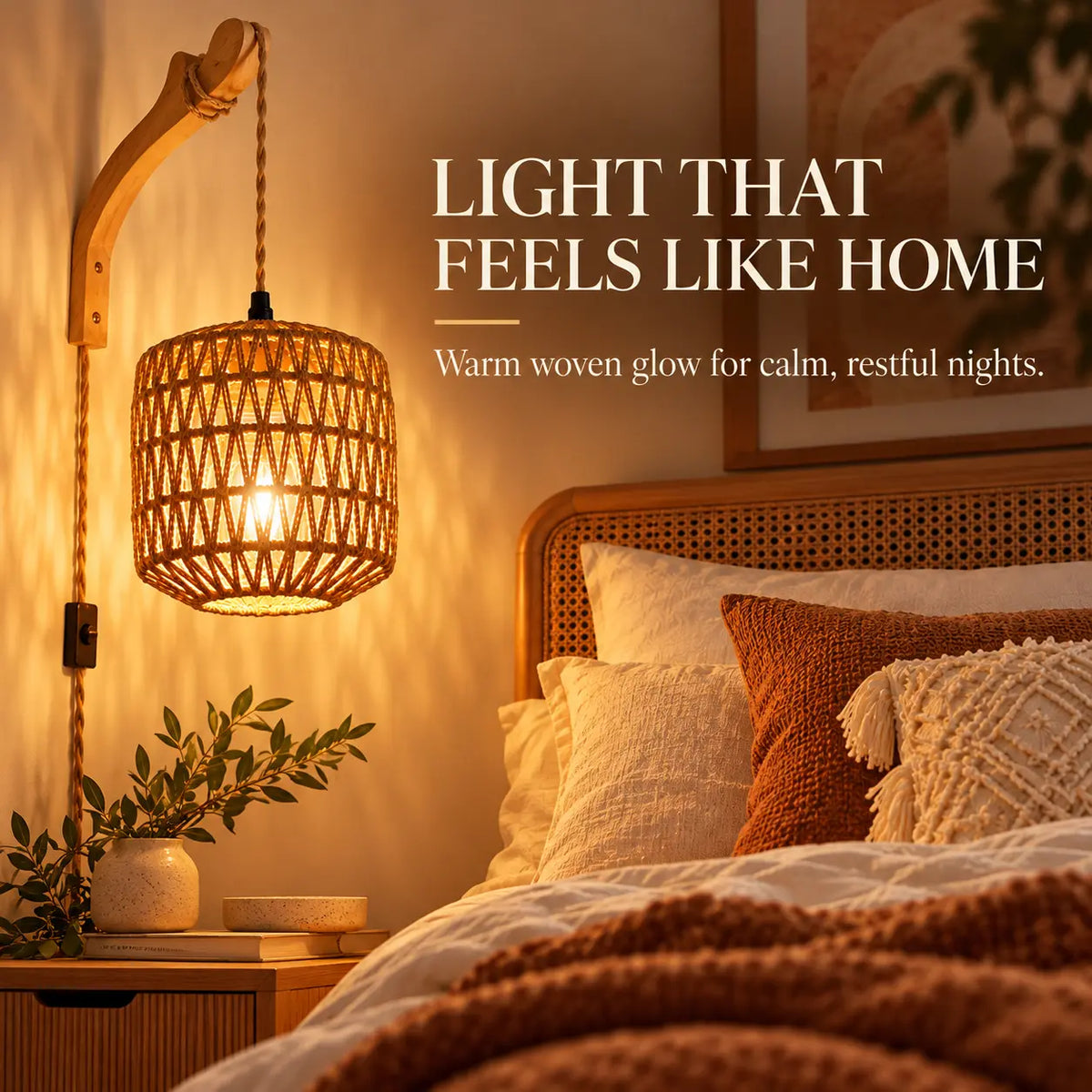 Kaia Rattan Wall Light