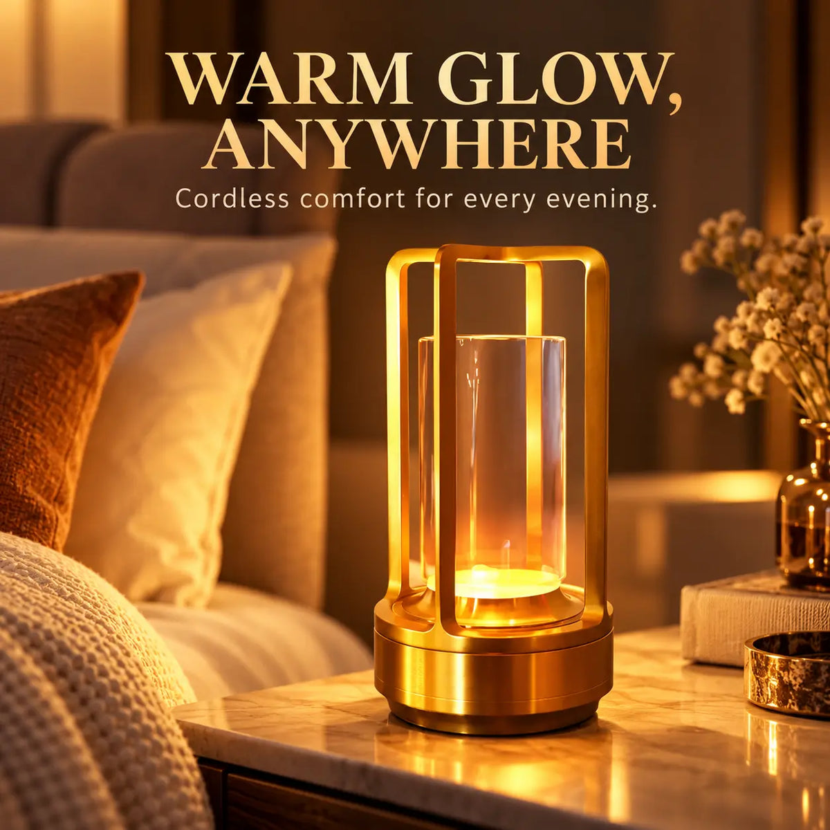 Linnea Cordless Touch Table Lamp