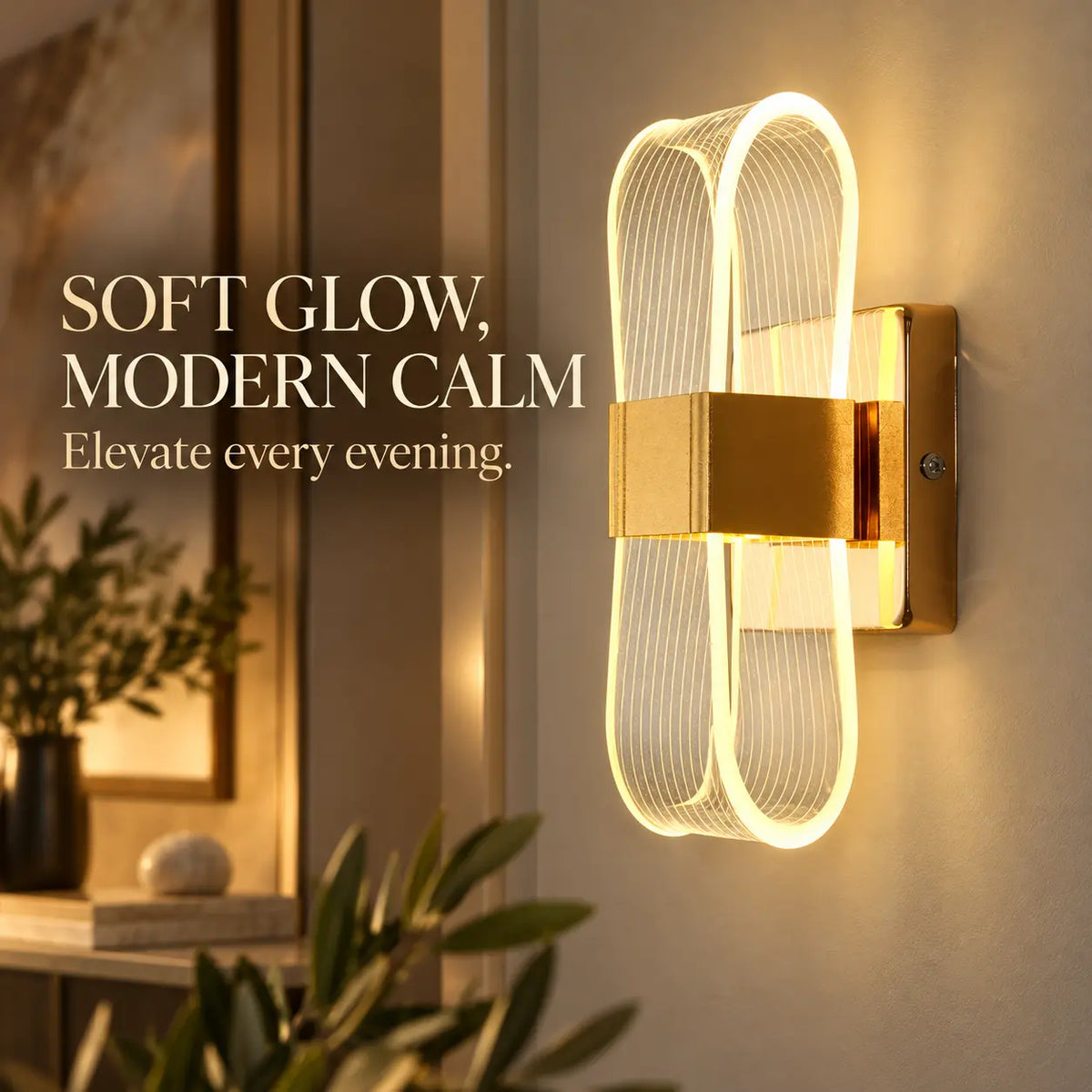 Lira Gold Ring Wall Light