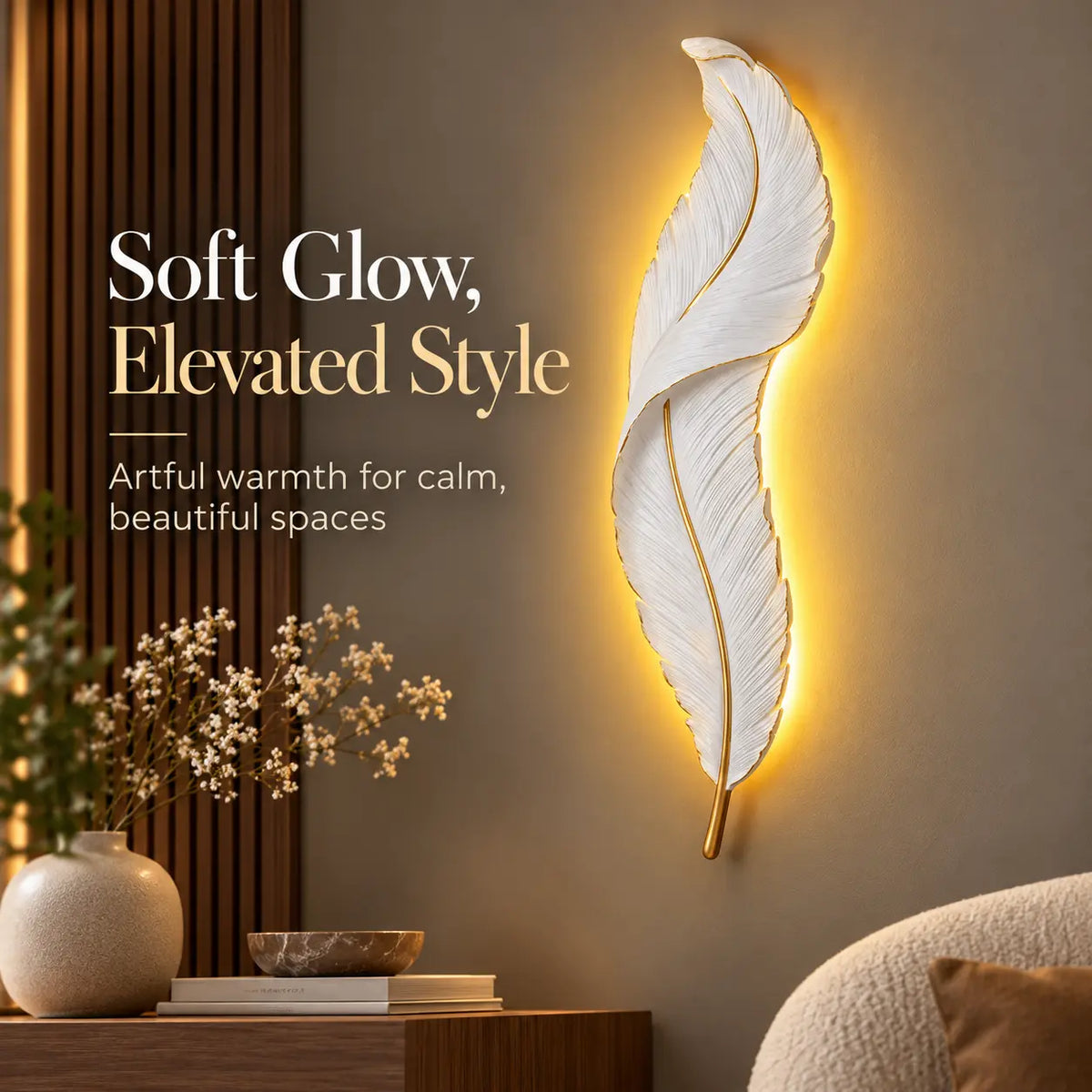 Maia Feather Wall Light