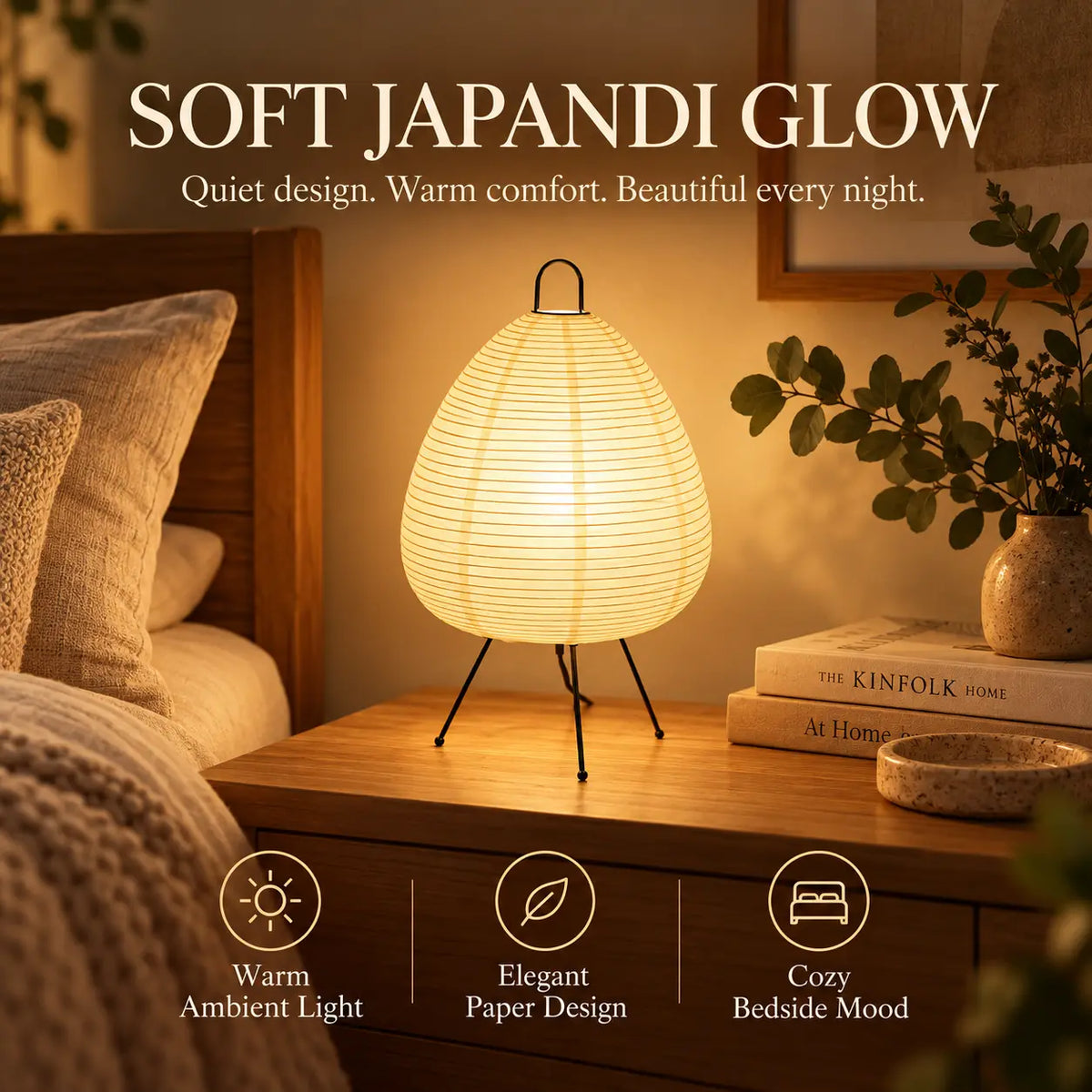 Elva Tripod Paper Lantern Table Lamp