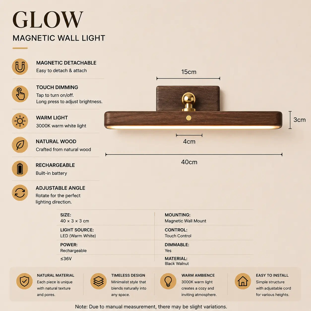 Glow Magnetic Wall Light