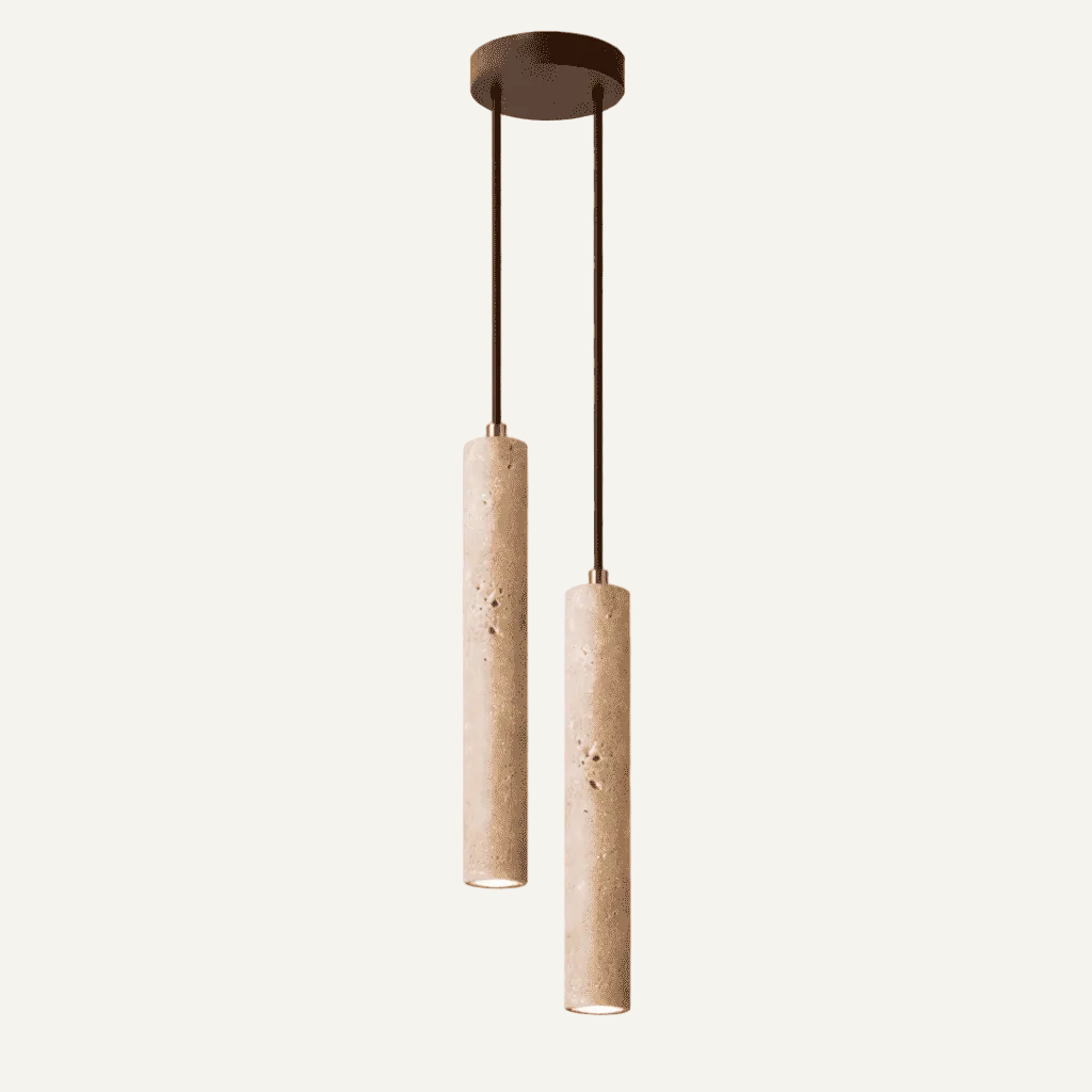 Neri Travertine Ceiling Light – Calm Light for Bedside & Bedroom