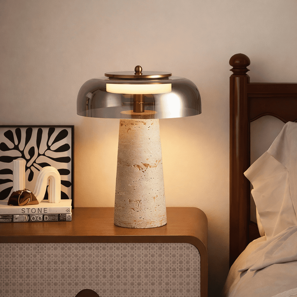 Aeris Table Light – Warm Stone Glow for Calm Spaces
