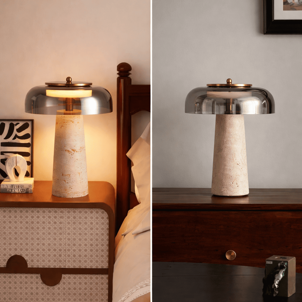 Aeris Table Light – Warm Stone Glow for Calm Spaces