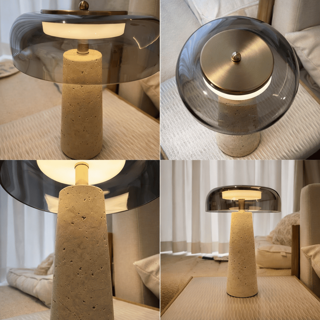 Aeris Table Light – Warm Stone Glow for Calm Spaces