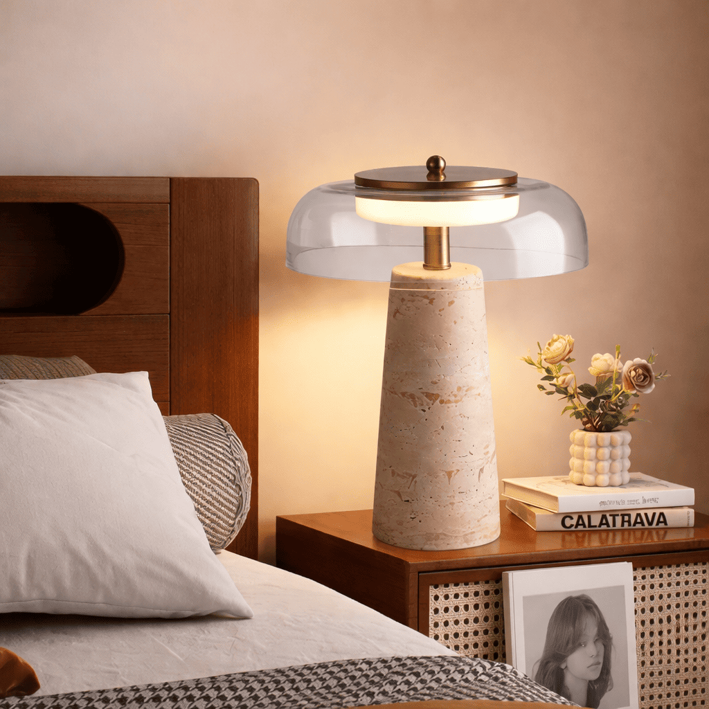 Aeris Table Light – Warm Stone Glow for Calm Spaces