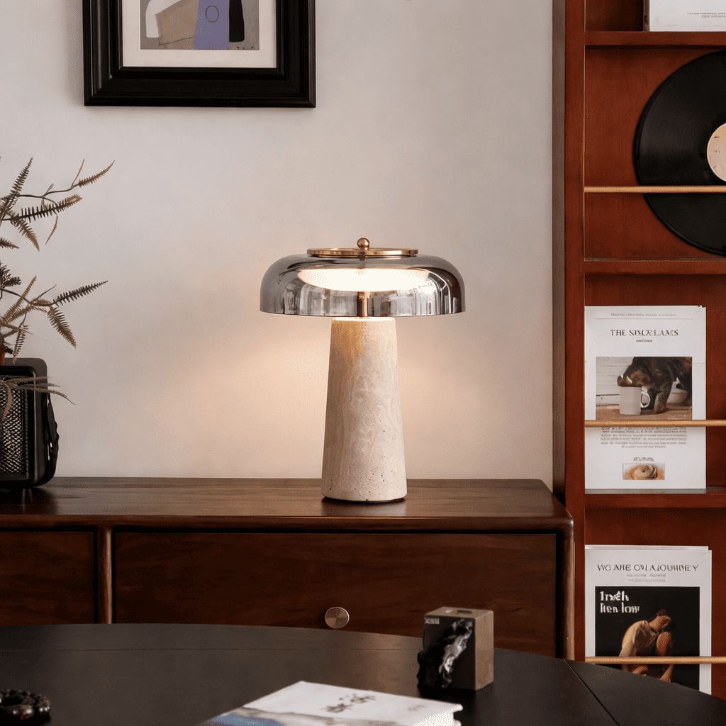 Aeris Table Light – Warm Stone Glow for Calm Spaces