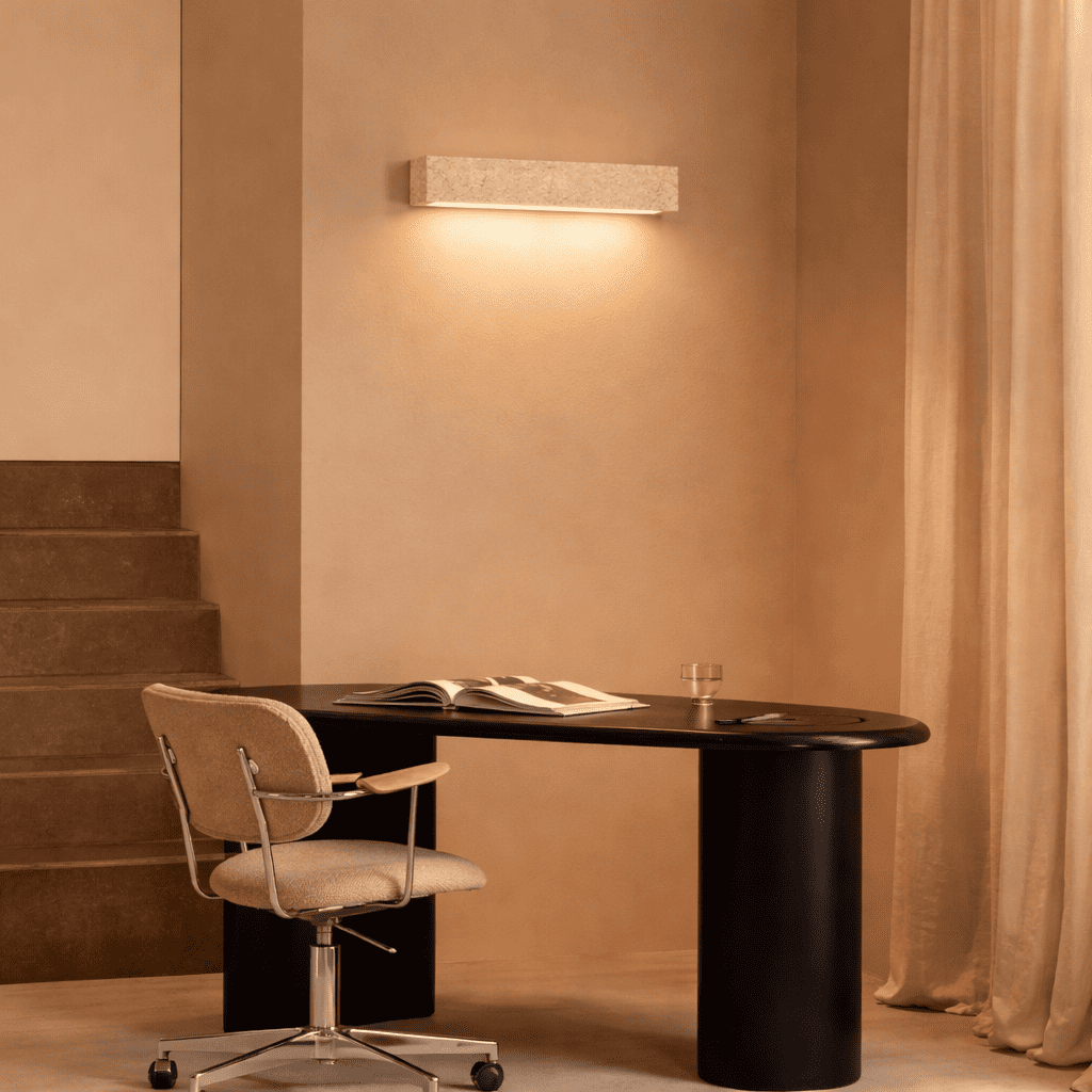 Tarin Stone Wall Light – Quiet Warmth for Bedside & Bedroom