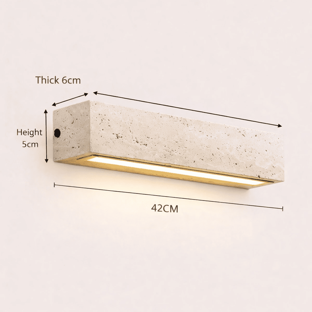 Tarin Stone Wall Light – Quiet Warmth for Bedside & Bedroom