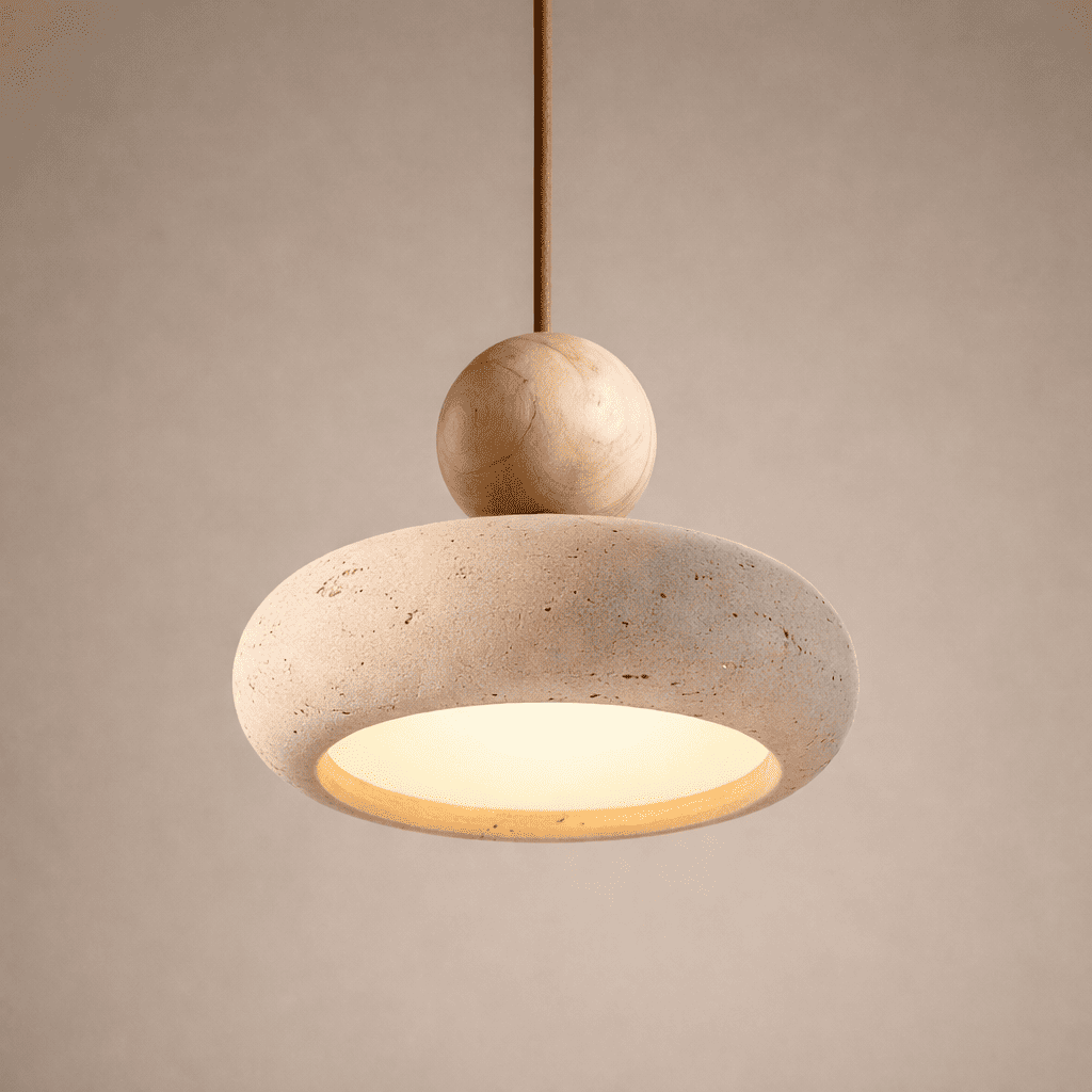 Arova Agate Stone Pendant Light – Soft Glow for Bedside & Dining