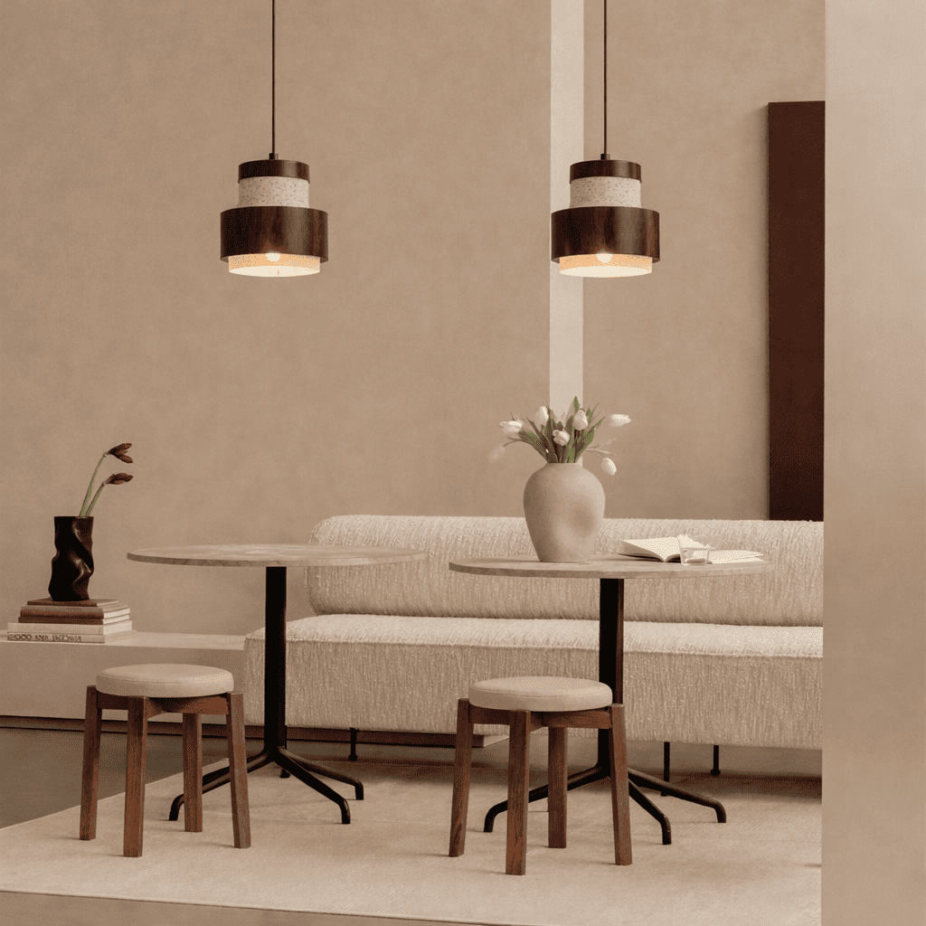 Tova Wood Pendant Light – Soft Glow for Bedside & Dining