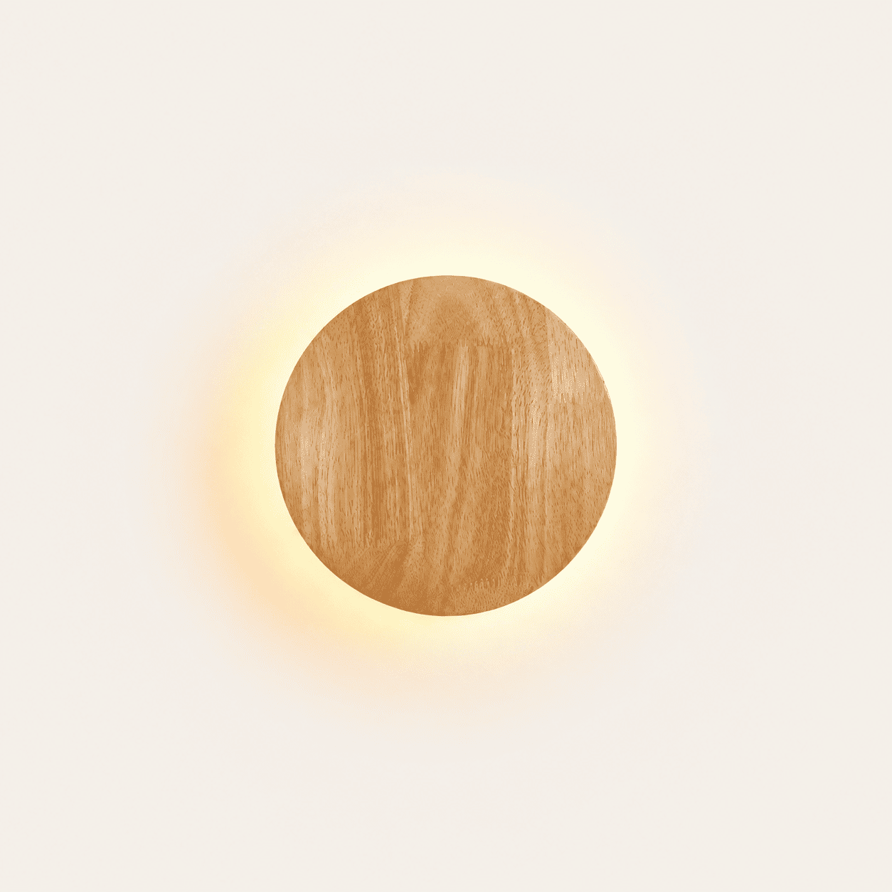 Nordic LED Wall Light Modern Original LED Circular Wooden Wall Light Personalized Bedside Bedroom Staircase Wall Hanging Light