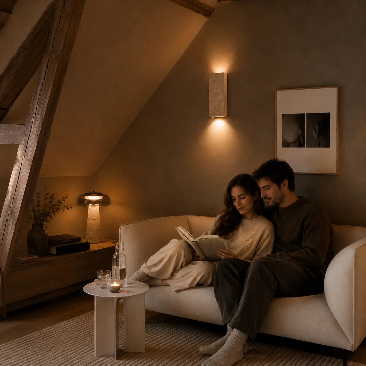 Niva Travertine Wall Light