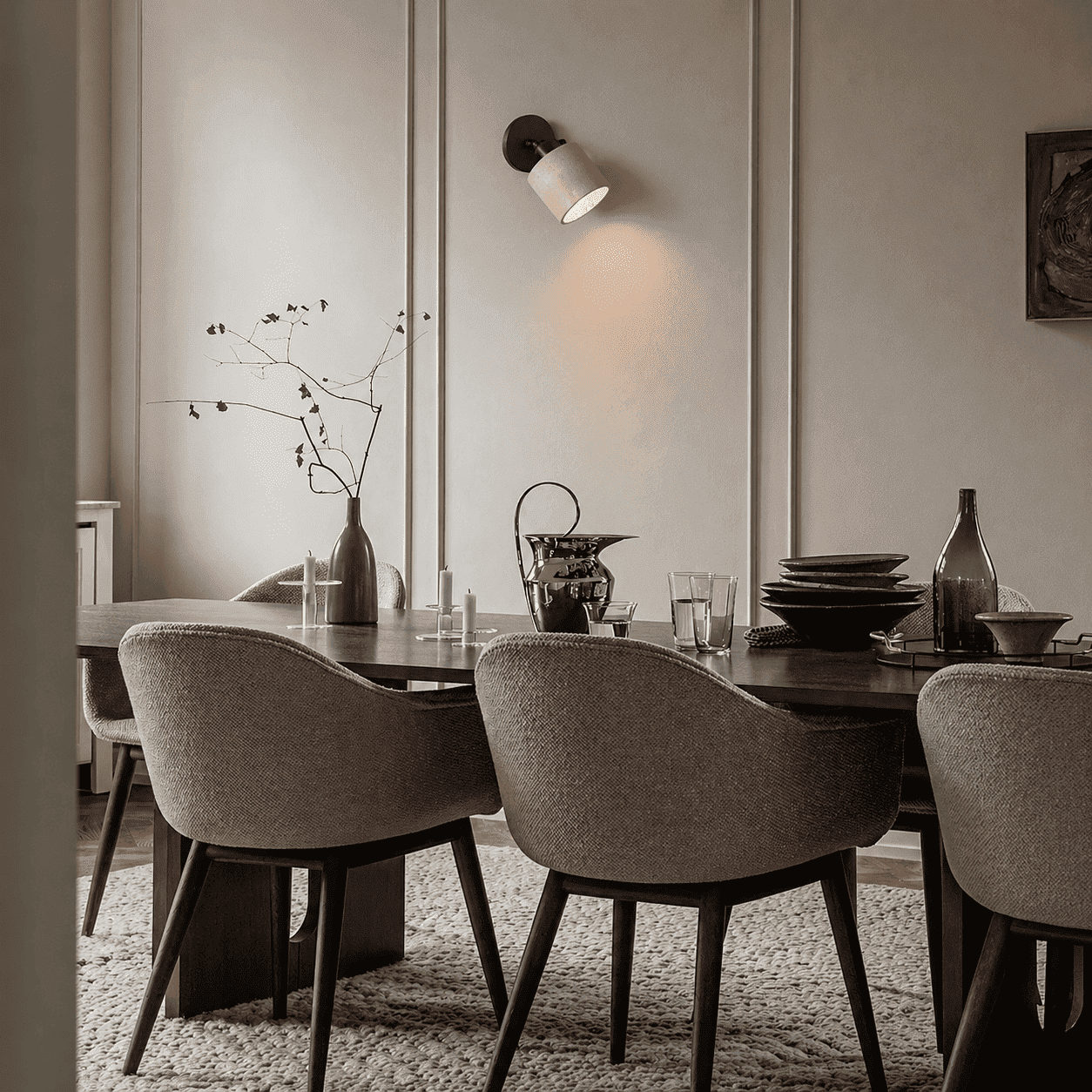 Velor Cave Stone Wall Light – Quiet Warmth for Bedside & Bedroom