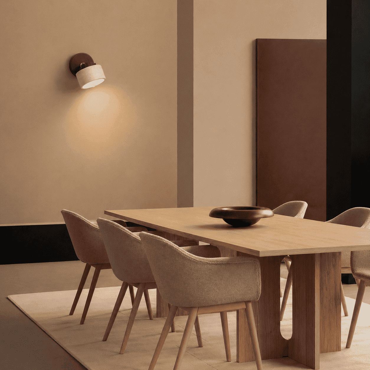 Velor Cave Stone Wall Light – Quiet Warmth for Bedside & Bedroom