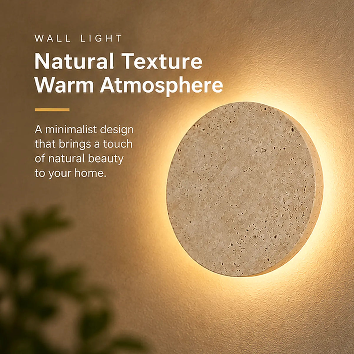 Verno Cave Stone-Finish Wall Light
