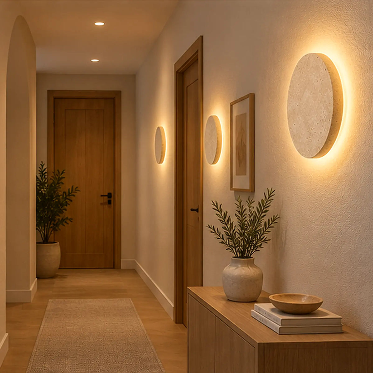 Verno Cave Stone-Finish Wall Light