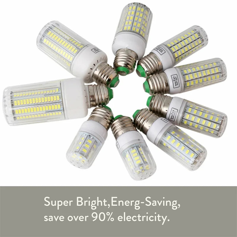 E27 E14 B22 LED Corn Light Bulbs Screw Bayonet Cap SES 7W 12W 30W 45W Ultra Bright 165LEDs Replace 150W Halogen Lamps