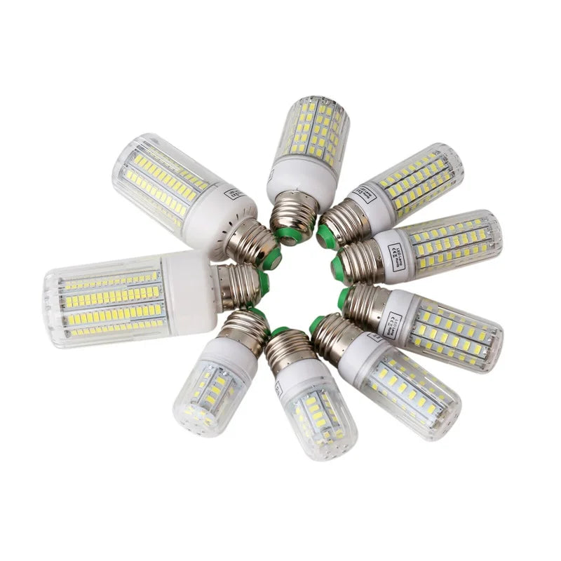 E27 E14 B22 LED Corn Light Bulbs Screw Bayonet Cap SES 7W 12W 30W 45W Ultra Bright 165LEDs Replace 150W Halogen Lamps