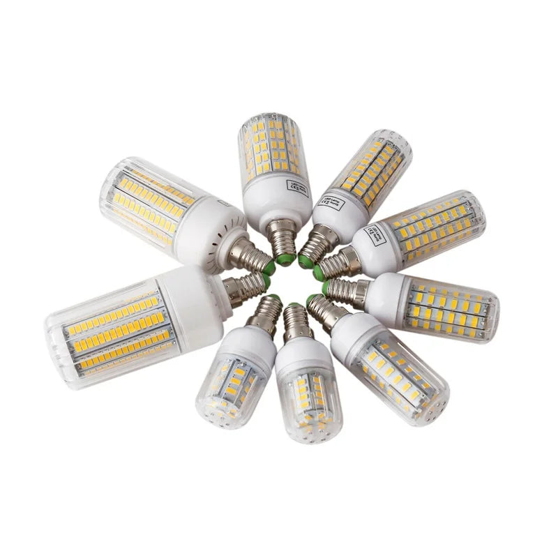 E27 E14 B22 LED Corn Light Bulbs Screw Bayonet Cap SES 7W 12W 30W 45W Ultra Bright 165LEDs Replace 150W Halogen Lamps