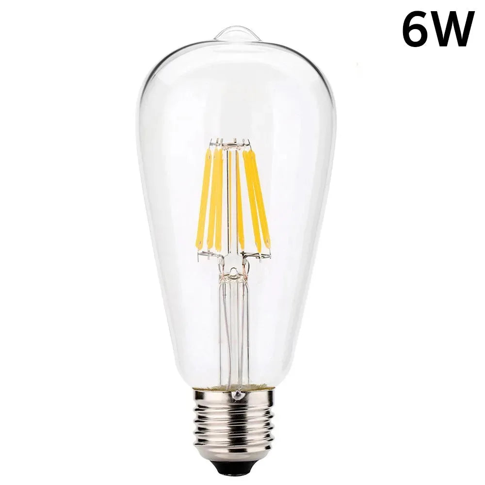 LED Edison Filament Light Bulbs Golden ST64 Dimmable E27 B22 2W 4W 6W 8W 10W 12W 220V 110V 2700K 6000K 360 Degree Energy Lamps