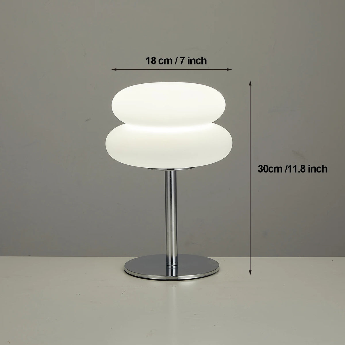 Bauhaus Table Lamp Plastic Lampshade Bedroom Bedside Living Room Nordic Mushroom Lamp 9-Level Brightness Dimming Ambient Light