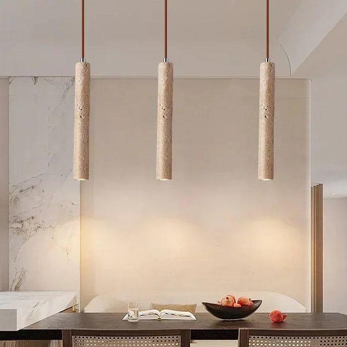 Neri Travertine Ceiling Light – Calm Light for Bedside & Bedroom