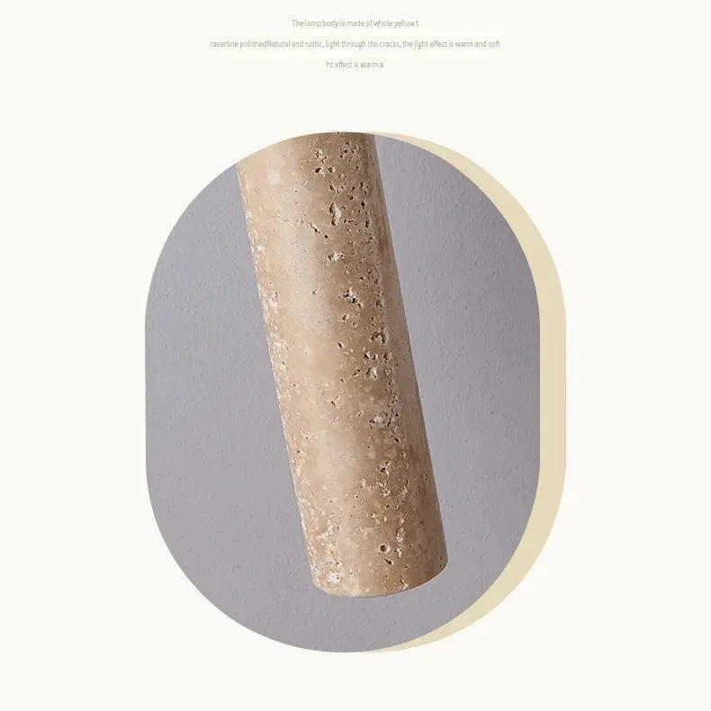 Neri Travertine Ceiling Light – Calm Light for Bedside & Bedroom
