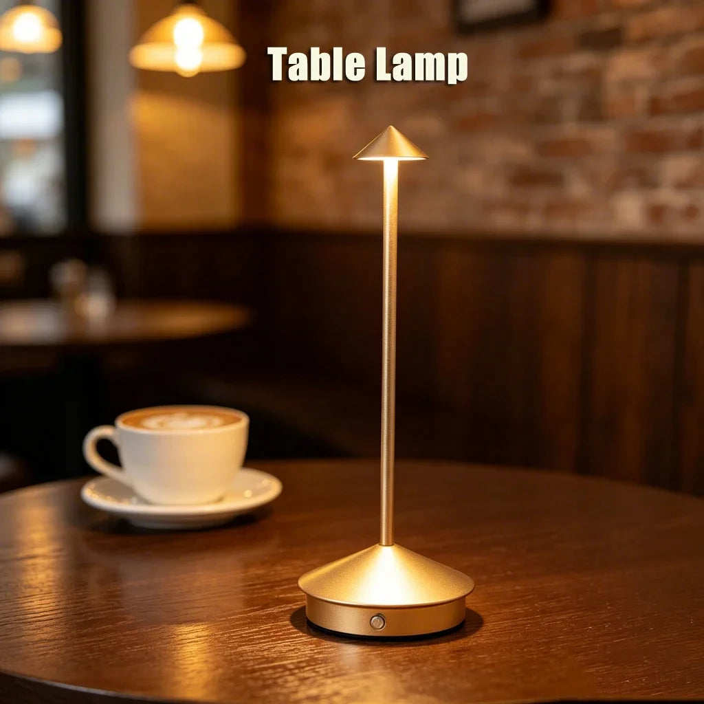 HPH Table Lamp Dining Led Desk Lamp Hotel Coffee Pina Cordless Table Lamp Living Room Bedside Lamp Decorative Desk Lamp
