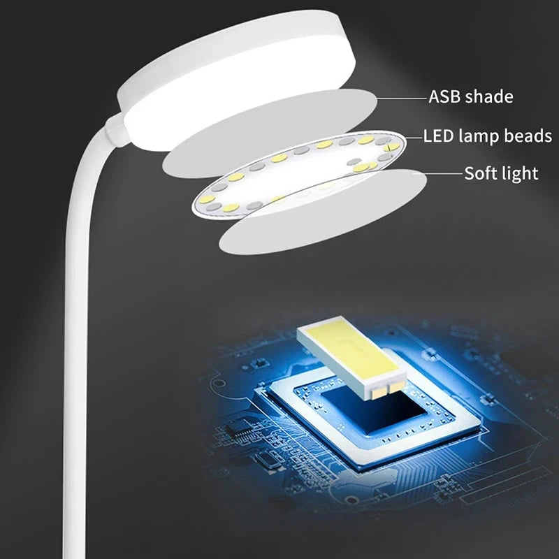 Portable LED Desk Lamp Eye Protection 3 Modes Dimming for Bedroom Bedside USB Touch  Charge College Student Book Readin Lamp2024