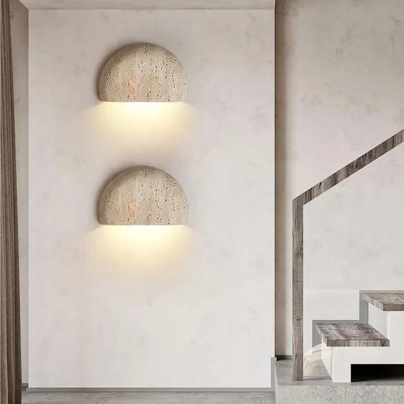Liora Stone Wall Light – Quiet Warmth for Bedside & Bedroom