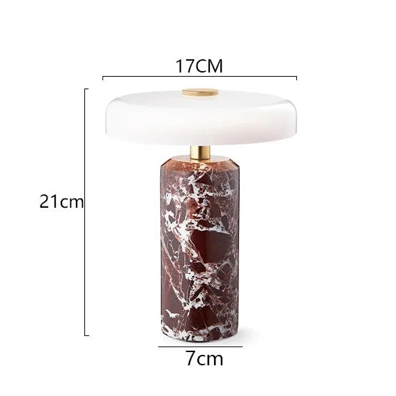 Doria Marble-Style Cordless Table Lamp