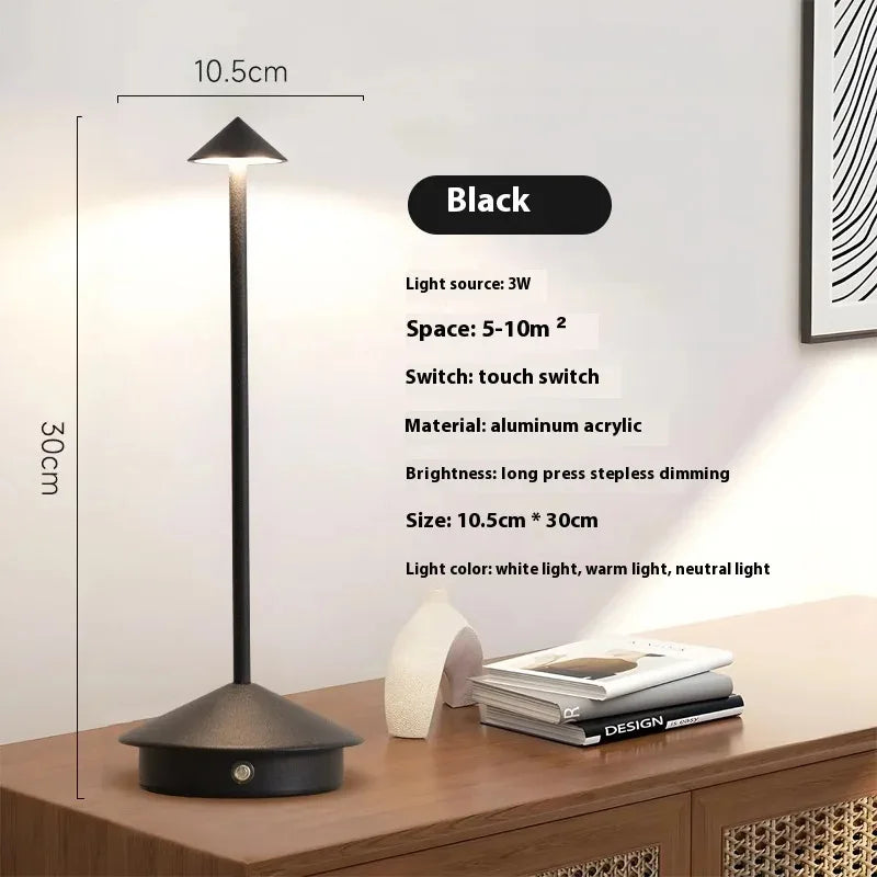HPH Table Lamp Dining Led Desk Lamp Hotel Coffee Pina Cordless Table Lamp Living Room Bedside Lamp Decorative Desk Lamp