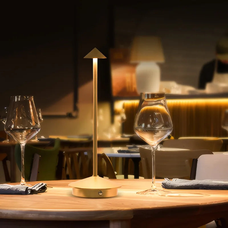 GGbingo Rechargeable Table LED Lamp Touch Sensor  Desk Lamp for Restaurant Bar Bedroom 3 Color Temperatures Stepless Dimming