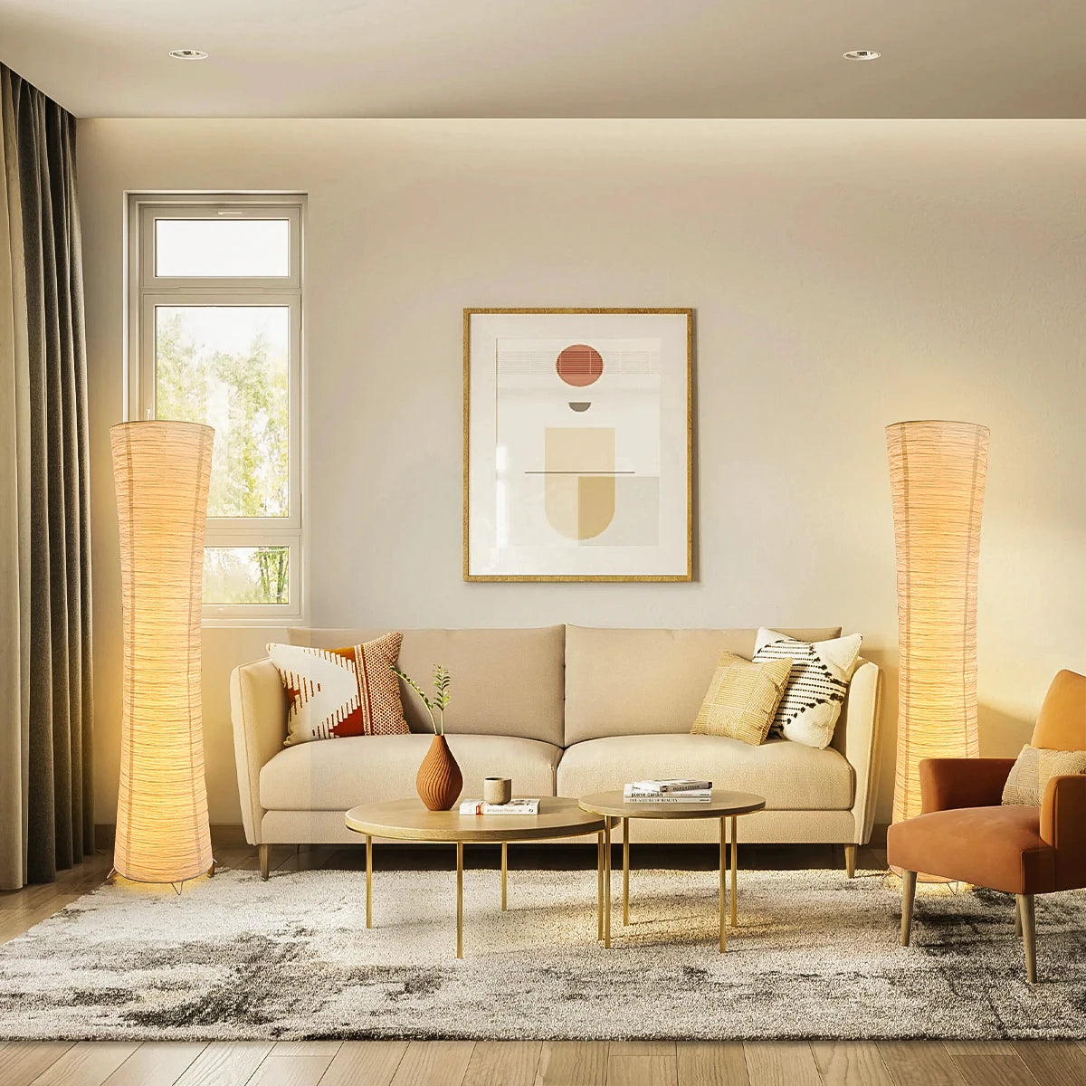 Idra Paper Column Floor Lamp