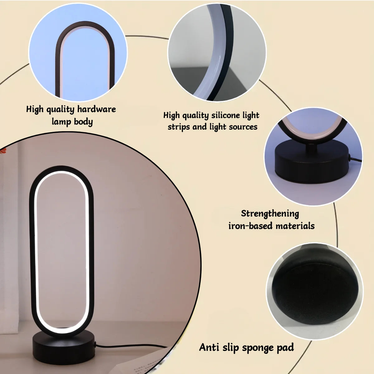 Arlo Minimalist Ring Desk Lamp