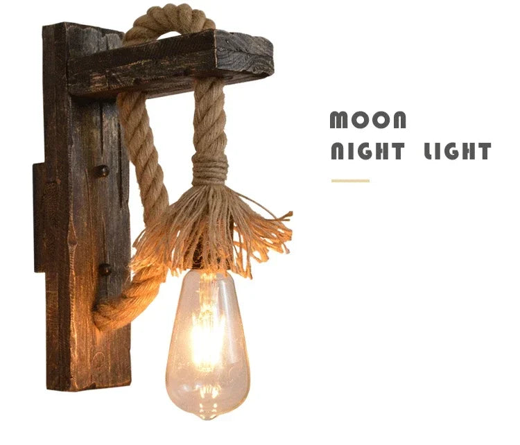 Industrial Wall Sconce, Vintage Metal Wood Light, Rustic Farmhouse Black Wall Lamp for Dining Room Bedroom Indoor
